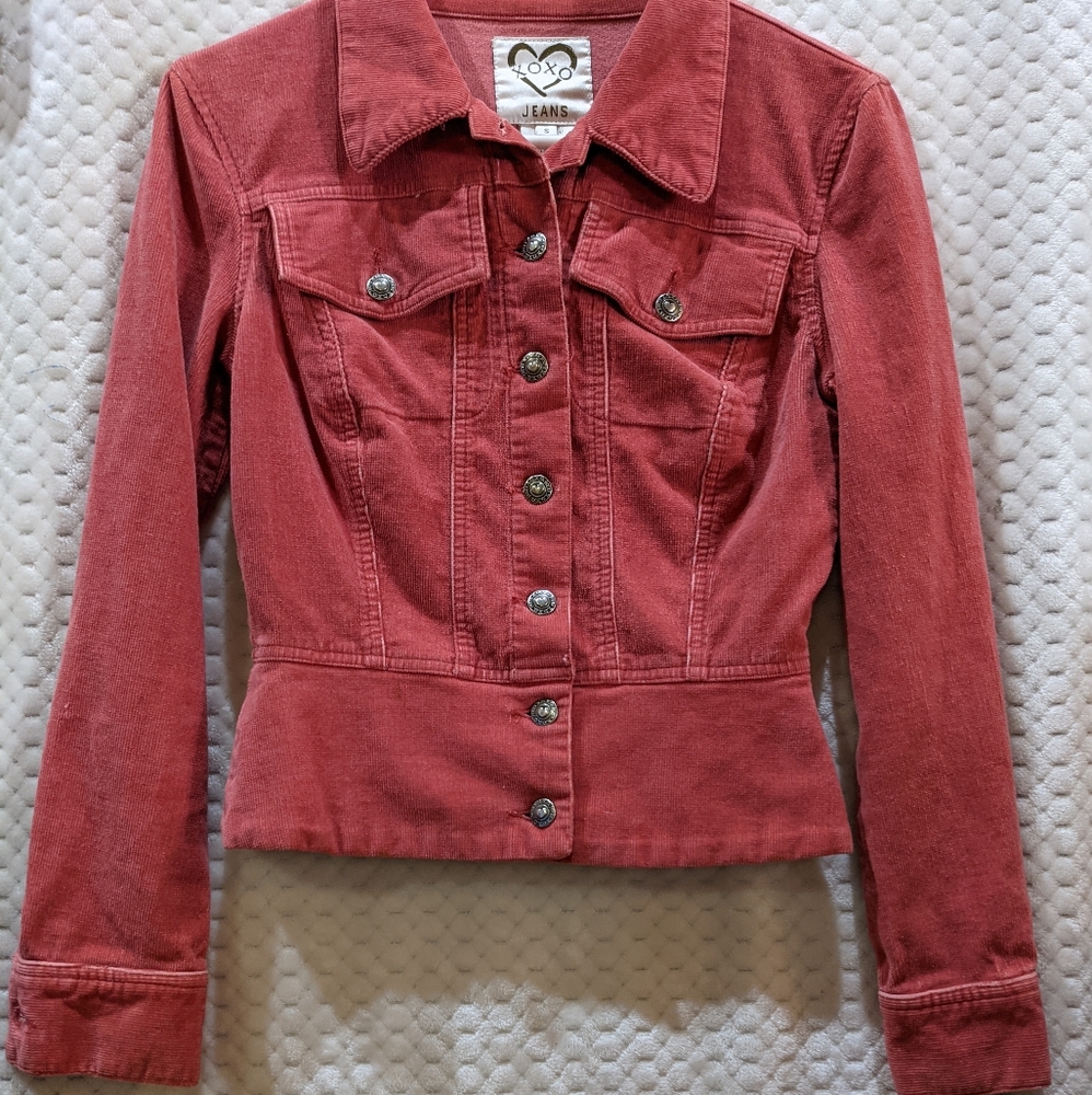 Pink XOXO Corduroy Jacket..size Small